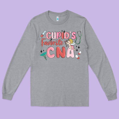 Cupids Favorite Cna Long Sleeve Tee Designed By Maliassmallbusiness