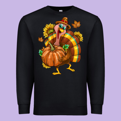 Thanksgiving Turkey Premium Sweatshirt Designed By Texasbilliewilder