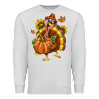Dove Grey Thanksgiving Turkey Premium Sweatshirt - texasbilliewilder