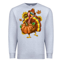 Heather Grey Thanksgiving Turkey Premium Sweatshirt - texasbilliewilder