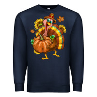 Navy Thanksgiving Turkey Premium Sweatshirt - texasbilliewilder
