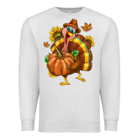 Oatmeal Heather Thanksgiving Turkey Premium Sweatshirt - texasbilliewilder