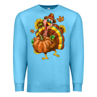Ocean Blue Thanksgiving Turkey Premium Sweatshirt - texasbilliewilder