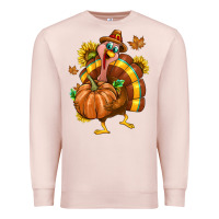 Pale Pink Thanksgiving Turkey Premium Sweatshirt - texasbilliewilder