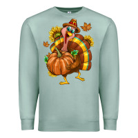 Seafoam Thanksgiving Turkey Premium Sweatshirt - texasbilliewilder