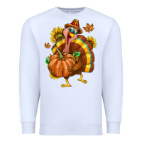White Thanksgiving Turkey Premium Sweatshirt - texasbilliewilder