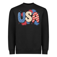 Black usa Heavyweight Sweatshirt - MaliasSmallBusiness