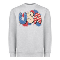Heather Grey usa Heavyweight Sweatshirt - MaliasSmallBusiness