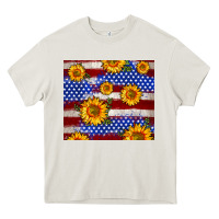 Cream 4th of July USA flag sunflower 20oz tumbler Heavy Core Tee - Neo Western