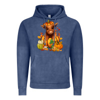 Vintage Denim Fall Autumn heifer pumpkin Vintage Hoodie - RanaPortraitStore