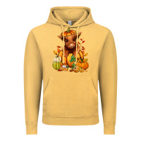 Vintage Mustard Fall Autumn heifer pumpkin Vintage Hoodie - RanaPortraitStore