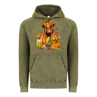 Vintage Olive Fall Autumn heifer pumpkin Vintage Hoodie - RanaPortraitStore