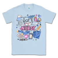 Dusty Blue can't talk right now doing nurse stuff Classic Tee - MaliasSmallBusiness