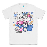 White can't talk right now doing nurse stuff Classic Tee - MaliasSmallBusiness