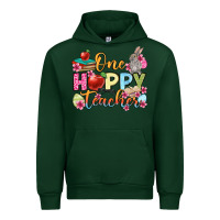 Forest Green Easter Day One hoppy Teacher Urban Hoodie - OliviaCreatesArt
