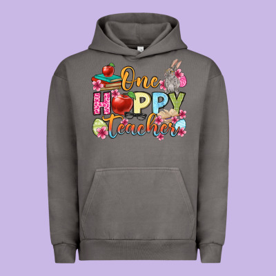 Easter Day One Hoppy Teacher Urban Hoodie Designed By Oliviacreatesart