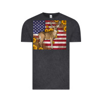 Vintage Black Western American Flag And Deer Vintage Tee - LillyAllenDesigns
