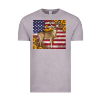 Vintage Zinc Western American Flag And Deer Vintage Tee - LillyAllenDesigns