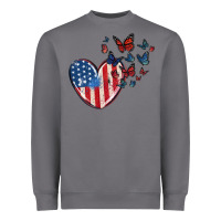 Storm 4th of july american flag heart butterfly Heavyweight Sweatshirt - MaliasSmallBusiness