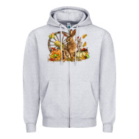 Heather Grey Fall Rabbit Zipper Hoodie - LillyAllenDesigns