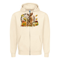 Sandshell Fall Rabbit Zipper Hoodie - LillyAllenDesigns