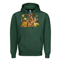 Fall Rabbit Zipper Hoodie | Teevron
