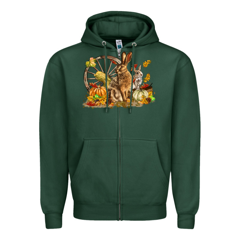 Fall Rabbit Zipper Hoodie by LillyAllenDesigns | Teevron
