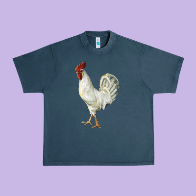Leghorn Rooster Urban Heavy Tee Designed By Lillyallendesigns