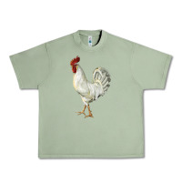 Oil Green Leghorn Rooster Urban Heavy Tee - LillyAllenDesigns