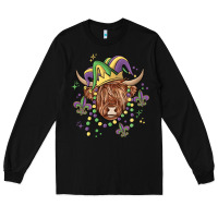Black mardi gras cow Long Sleeve Tee - MaliasSmallBusiness