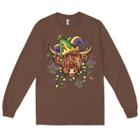 Chestnut mardi gras cow Long Sleeve Tee - MaliasSmallBusiness