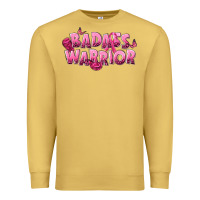 Antique Gold Badass warrior Breast Cancer Premium Sweatshirt - NancyCooperArtShop