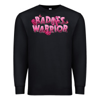 Black Badass warrior Breast Cancer Premium Sweatshirt - NancyCooperArtShop