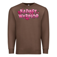Chestnut Badass warrior Breast Cancer Premium Sweatshirt - NancyCooperArtShop