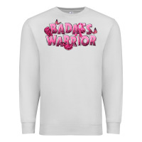 Dove Grey Badass warrior Breast Cancer Premium Sweatshirt - NancyCooperArtShop