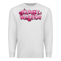 Oatmeal Heather Badass warrior Breast Cancer Premium Sweatshirt - NancyCooperArtShop