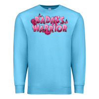 Ocean Blue Badass warrior Breast Cancer Premium Sweatshirt - NancyCooperArtShop