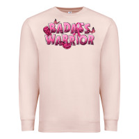 Pale Pink Badass warrior Breast Cancer Premium Sweatshirt - NancyCooperArtShop