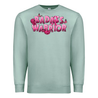 Seafoam Badass warrior Breast Cancer Premium Sweatshirt - NancyCooperArtShop
