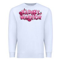 White Badass warrior Breast Cancer Premium Sweatshirt - NancyCooperArtShop