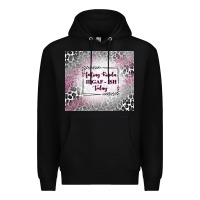 Black feeling kinda idgaf ish today with leopard Premium Hoodie - TumblerDesignByShophia