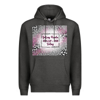 Charcoal Heather feeling kinda idgaf ish today with leopard Premium Hoodie - TumblerDesignByShophia