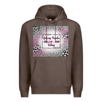 Coffee feeling kinda idgaf ish today with leopard Premium Hoodie - TumblerDesignByShophia
