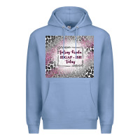 Colony Blue feeling kinda idgaf ish today with leopard Premium Hoodie - TumblerDesignByShophia