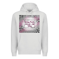 Dove Grey feeling kinda idgaf ish today with leopard Premium Hoodie - TumblerDesignByShophia