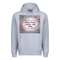 Heather Grey feeling kinda idgaf ish today with leopard Premium Hoodie - TumblerDesignByShophia
