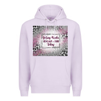 Lilac feeling kinda idgaf ish today with leopard Premium Hoodie - TumblerDesignByShophia