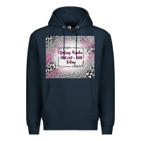 Navy feeling kinda idgaf ish today with leopard Premium Hoodie - TumblerDesignByShophia