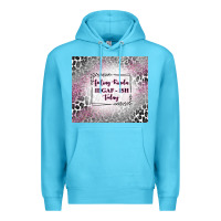 Ocean Blue feeling kinda idgaf ish today with leopard Premium Hoodie - TumblerDesignByShophia