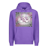 Purple feeling kinda idgaf ish today with leopard Premium Hoodie - TumblerDesignByShophia